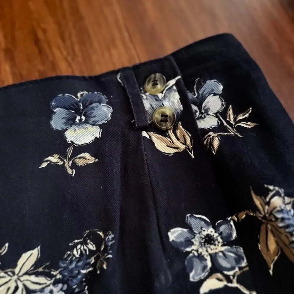 Talbots Women's Navy and Blue Skirt